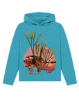 Ocean Blue Recycled Hoody Front