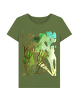 Khaki Printed T-shirt Front
