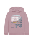 Mauve Printed Kids Hoodie Front