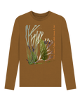 Brown Printed Long Sleeve T Shirt Front