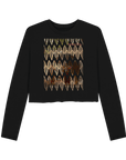 Black Printed Boxy Jumpers Front