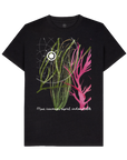Black Recycled Printed T-Shirt Front