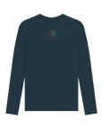 Denim Blue Printed Long Sleeve T Shirt Back