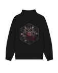 Black Printed Sweater Back
