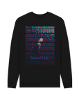 Black Printed Sweater Front