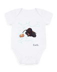 White Printed baby grow Front
