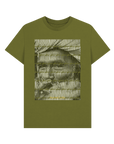Moss Green Printed T-shirt Front