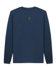 Navy Blue Printed Sweater Back