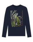 Navy Blue Printed Long Sleeve T Shirt Front