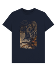 Navy Blue Printed T-shirt Front