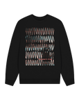 Black Printed Sweater Front