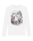 White Printed Long Sleeve T Shirt Front