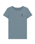 Stone Blue Printed T-shirt Front
