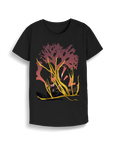 Jet Black Printed T-shirt Front