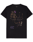 Black Recycled Printed T-Shirt Front