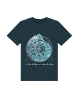 Denim Blue Printed Kids T-Shirt Front