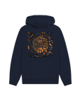 Navy Printed Hoody Front