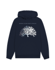 Navy Printed Hoody Front
