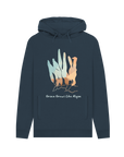 Navy Printed Hoody Front