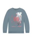 Stone Blue Printed Kids Jumper Front