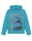 Ocean Blue Recycled Hoody Front