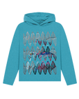 Ocean Blue Recycled Hoody Front