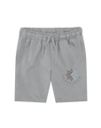 Athletic Grey Printed Mens Shorts Front