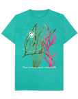 Seagrass Green Recycled Printed T-Shirt Front