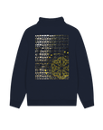 Navy Printed Sweater Back
