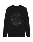 Black Printed Sweater Front