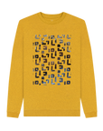Sunflower Yellow Recycled Printed Sweater Front