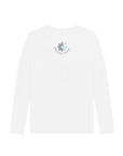 White Printed Long Sleeve T Shirt Back