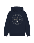Navy Printed Hoody Front