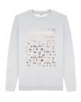 Grey Recycled Printed Sweater Front