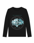 Black Printed Long Sleeve T Shirt Front