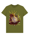 Moss Green Printed T-shirt Front