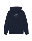 Navy Printed Hoody Back