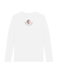 White Printed Long Sleeve T Shirt Back