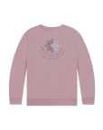 Mauve Printed Kids Jumper Back