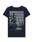 Navy Blue Printed T-shirt Back