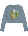 Stone Blue Printed Boxy Jumpers Front