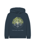Navy Blue Printed Kids Hoodie Front