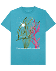 Ocean Blue Recycled Printed T-Shirt Front
