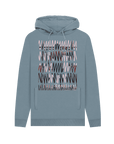 Stone Blue Printed Hoody Front