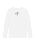 White Printed Long Sleeve T Shirt Back