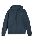 Navy Zip hoody Front