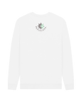 White Printed Sweater Back