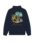 Navy Printed Sweater Back