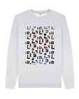 Grey Recycled Printed Sweater Front