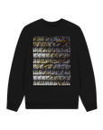 Black Printed Sweater Front